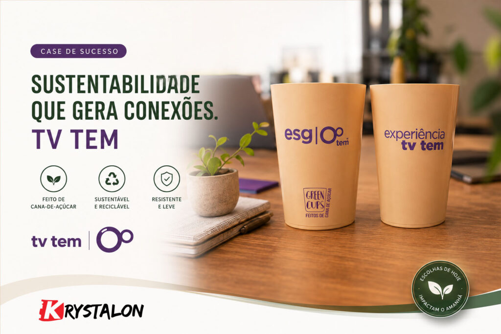 Conheça o projeto sustentável desenvolvido pela KrystalON para a TV TEM e descubra como fortalecer as ações ESG da sua empresa.