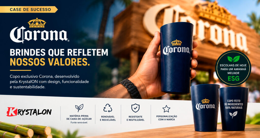 Para uma marca como a Corona, cada detalhe de uma experiência precisa transmitir seus valores. Foi a partir dessa ideia que nasceu uma parceria com a KrystalON, responsável pelo desenvolvimento de um copo exclusivo para a marca